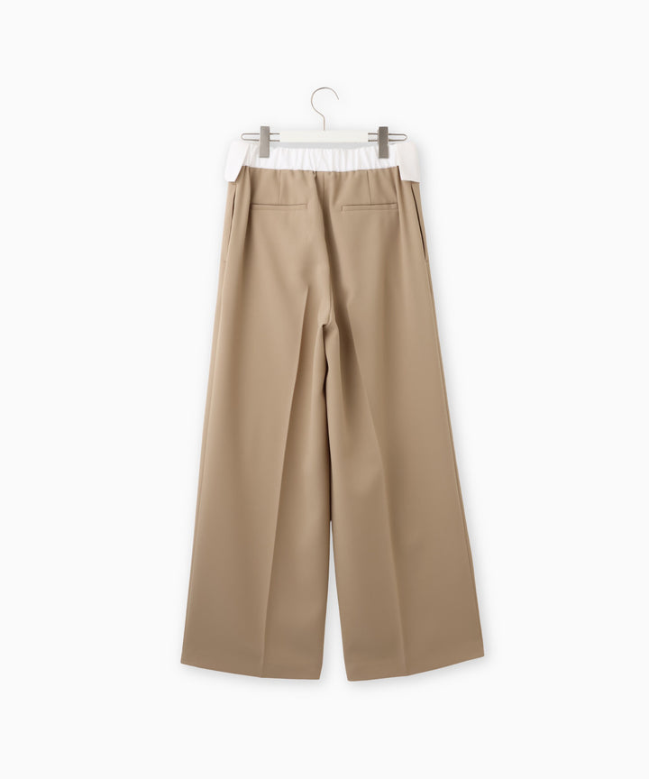 ウエストデザインワイドパンツ