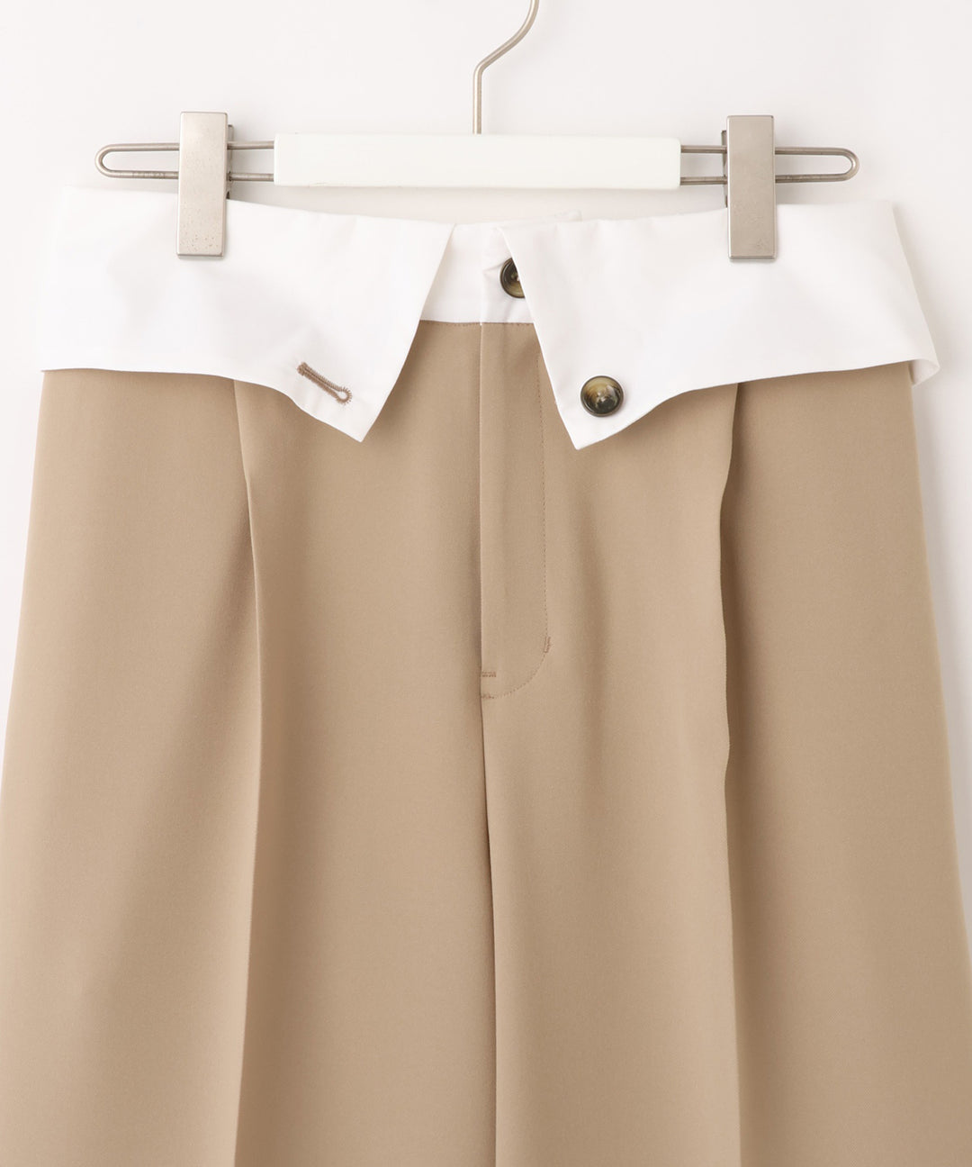 ウエストデザインワイドパンツ