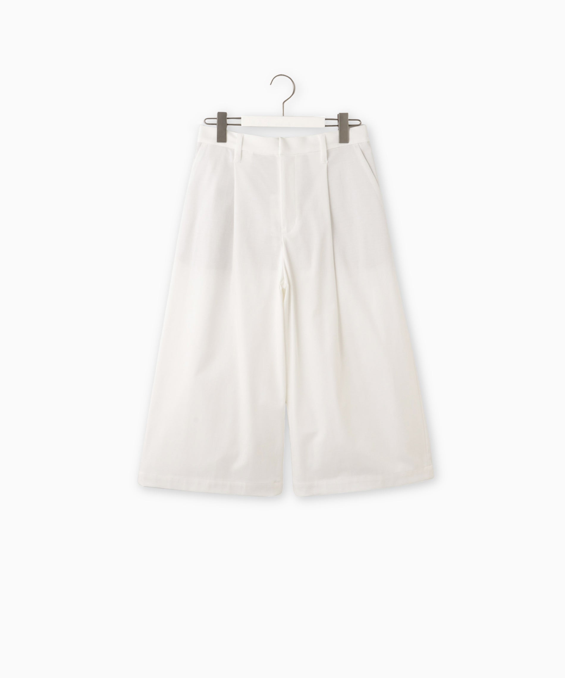 HEVE Funcouture Leather PT white ガウチョパンツ フロントタックガウチョパンツ – FACE SANS FARD