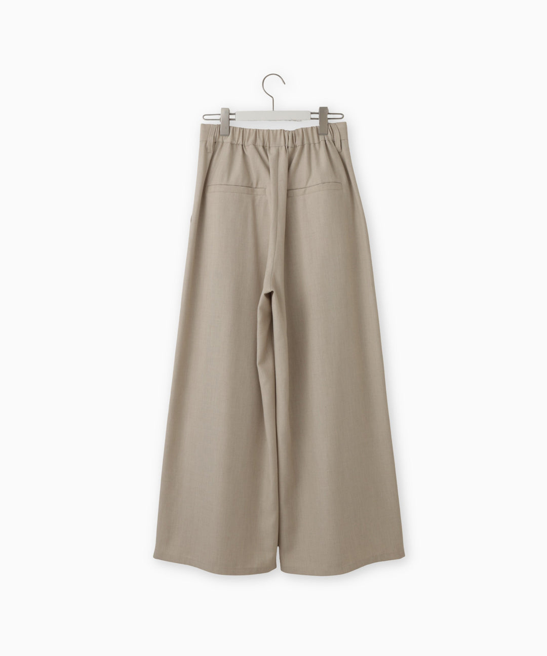 リネン混タックワイドパンツ