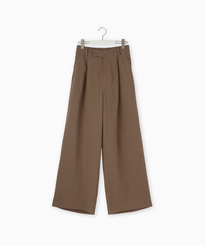 レーヨンリネンタックワイドパンツ