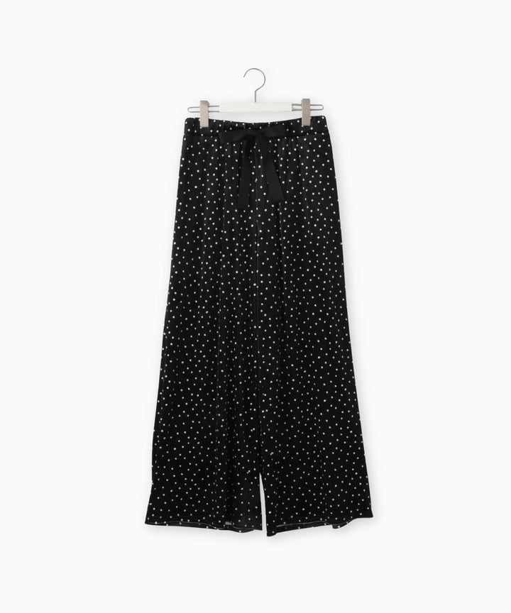 フラワーモチーフプリントベロアパンツ