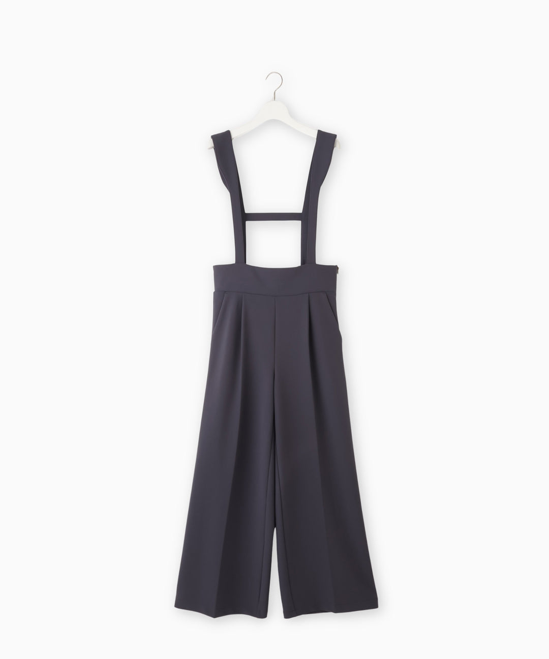 ストラップ付きタックワイドパンツ