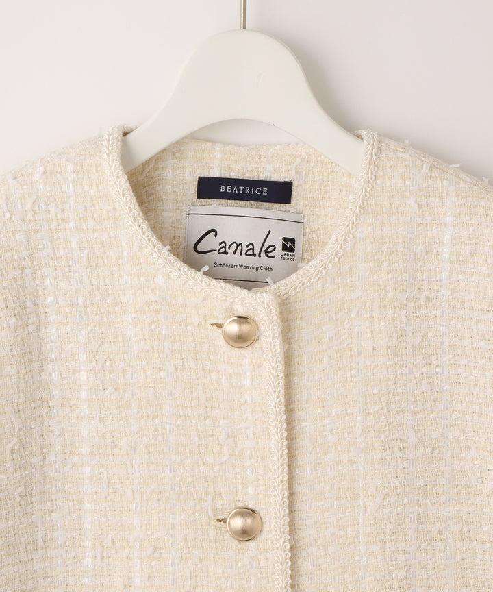 BEATRICEオリジナルツイードノーカラージャケット