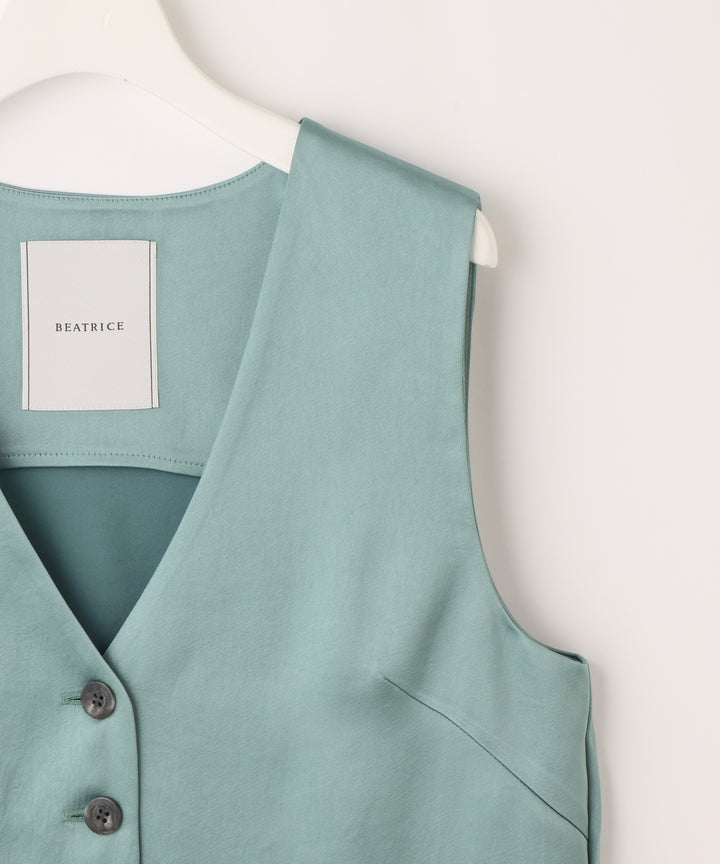 ヴィンテージサテンVネックベスト