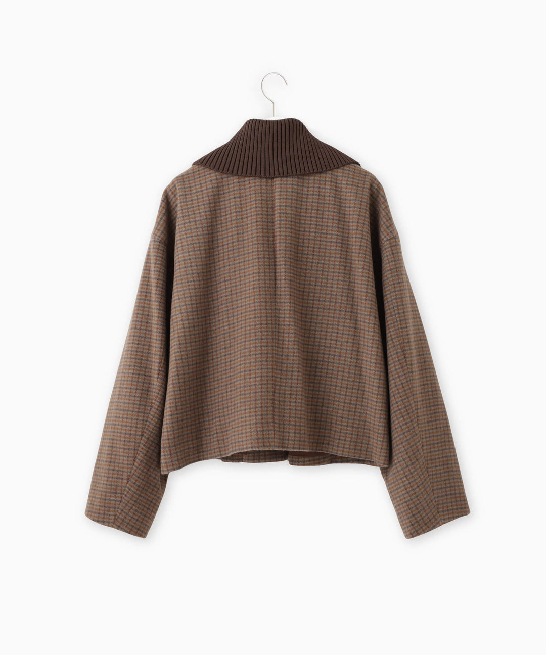 グレンチェックショートコート