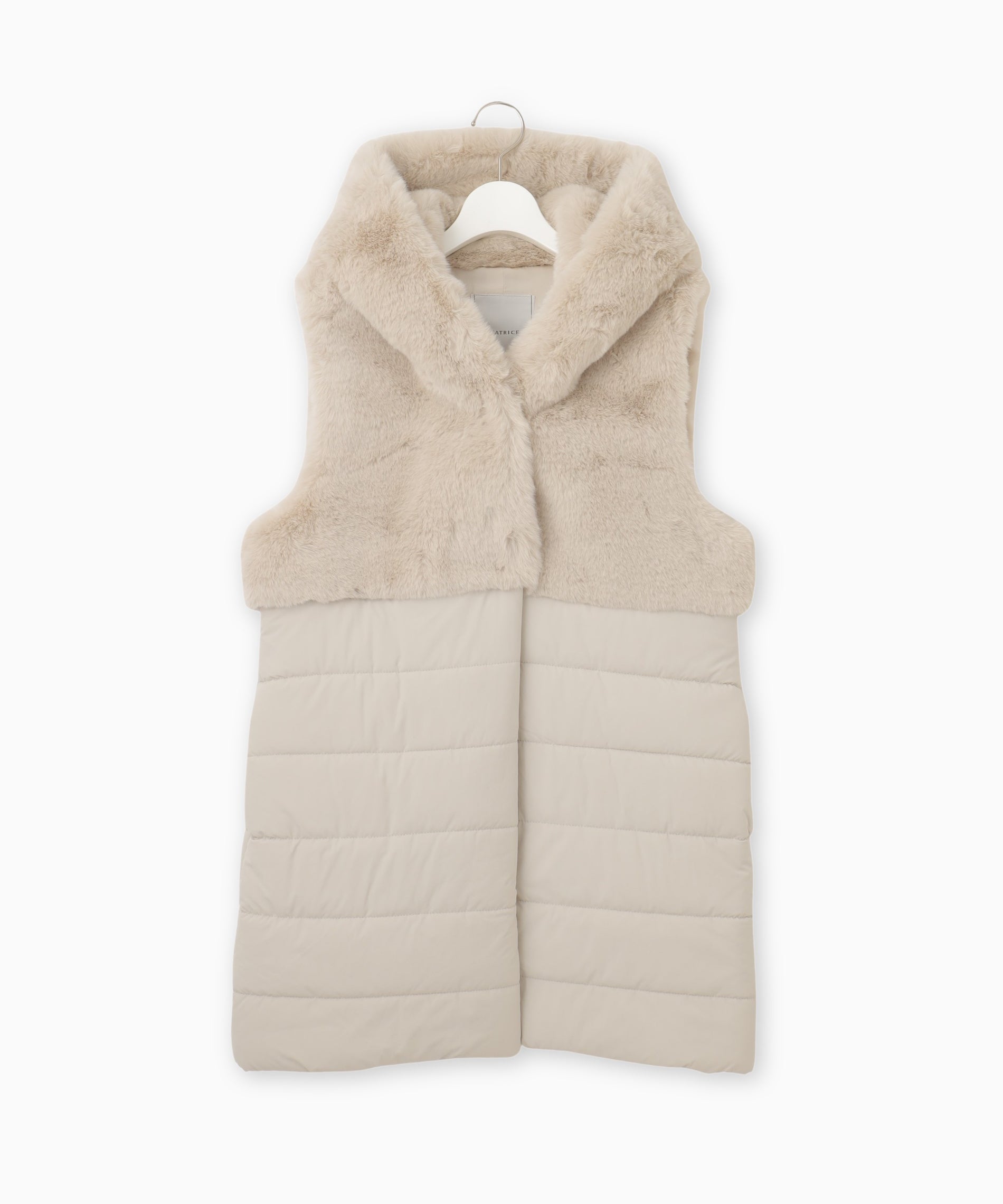 【Maison phore】ベストドッキングウールコート タグ付き未使用 ボアフード付き チェック柄 ダッフルコート FD24W345【Fano