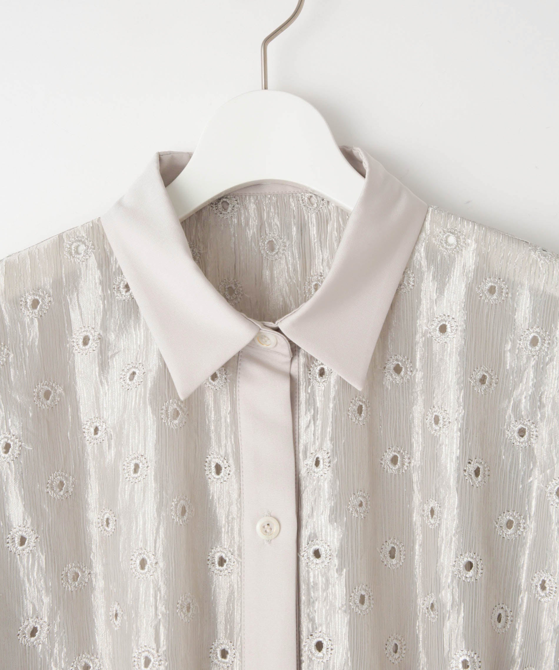 ★美品★BEARDSLEY シャツブルゾン 衿ギャザー　Fサイズ BEARDSLEY（ビアズリー）の「衿ギャザーシャツブルゾン