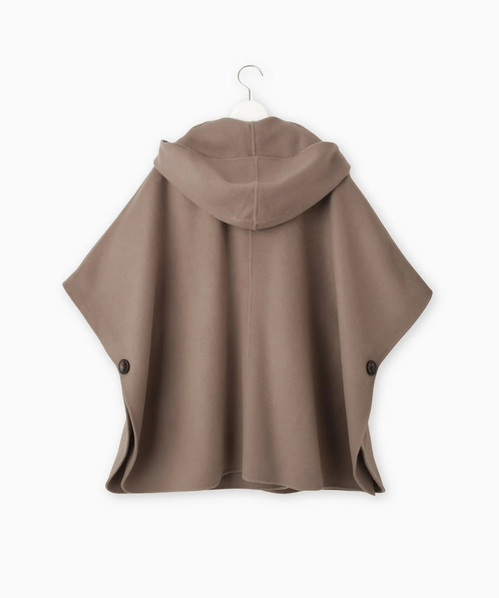 フードストール付きポンチョコート