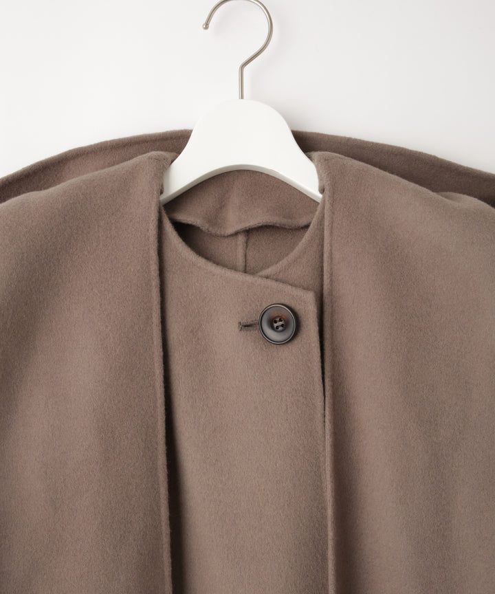 フードストール付きポンチョコート