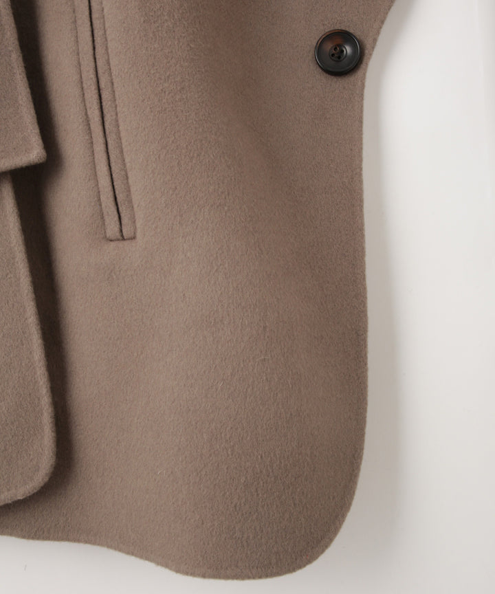 フードストール付きポンチョコート