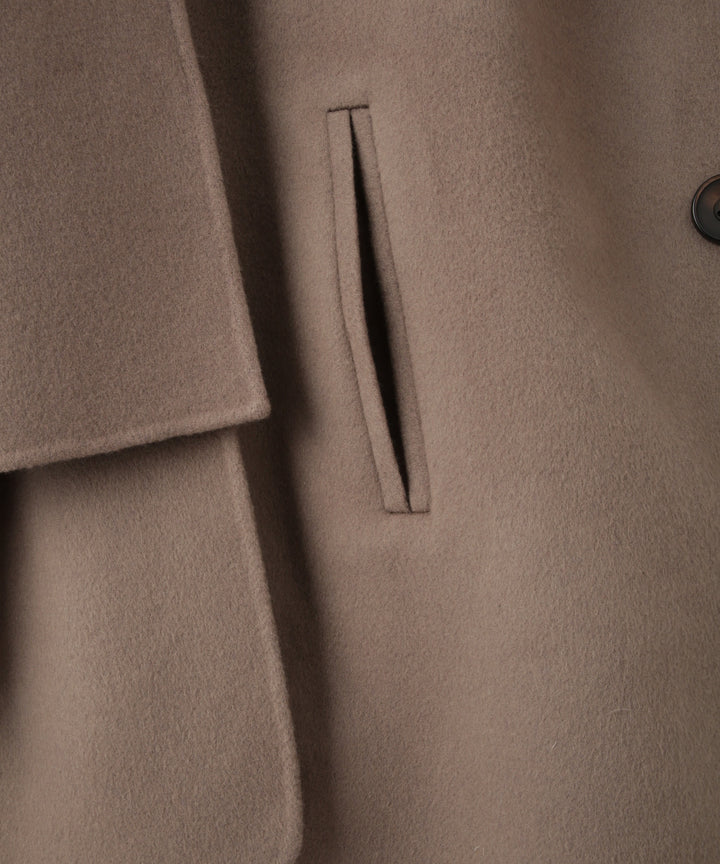 フードストール付きポンチョコート