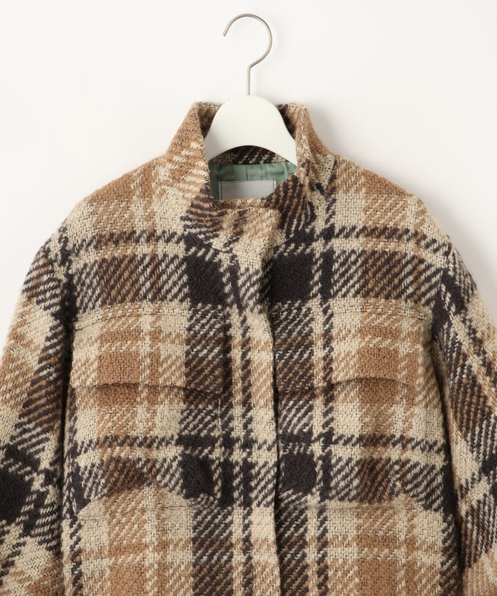 スタンドカラーショートブルゾン