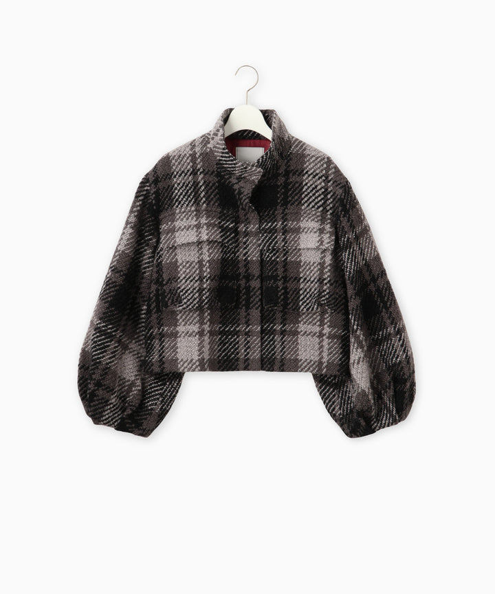 スタンドカラーショートブルゾン