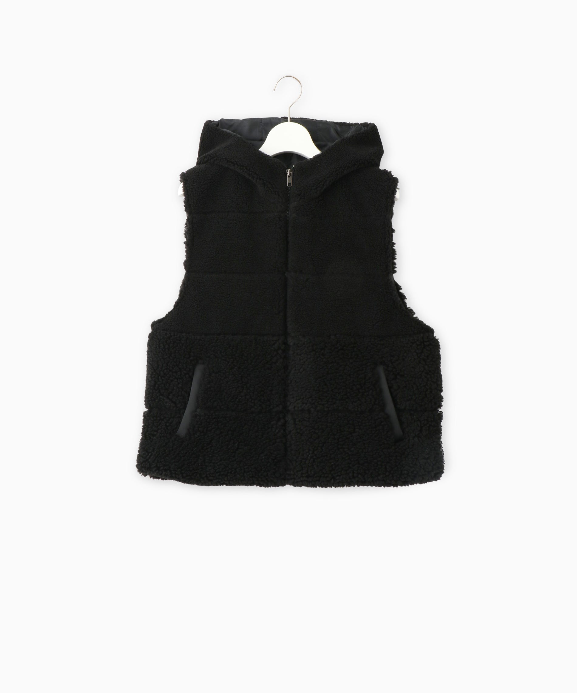 フード付きボアベスト – FACE SANS FARD