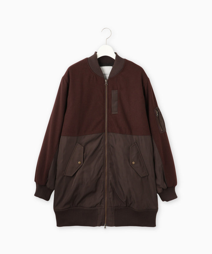 異素材ドッキングブルゾン