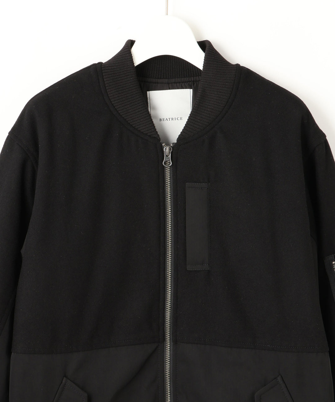 異素材ドッキングブルゾン