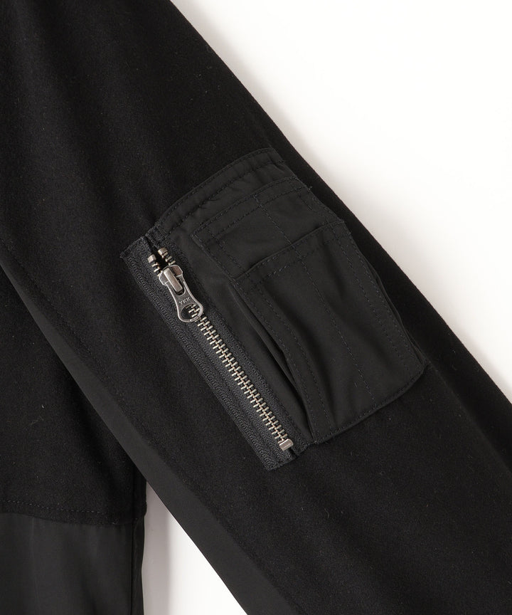 異素材ドッキングブルゾン