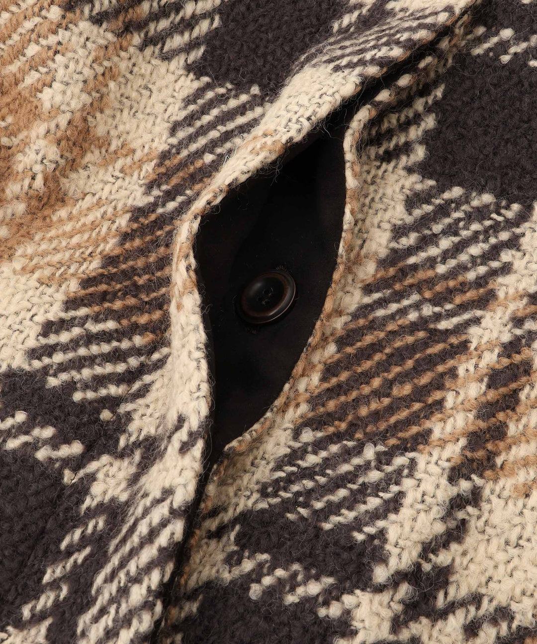 チェックステンカラーコート