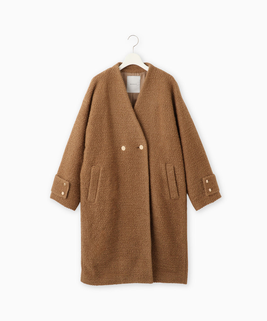 Vネックロングコート