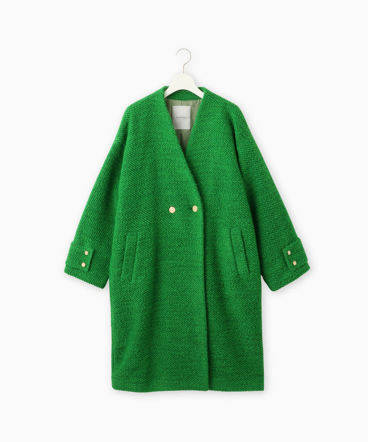 Vネックロングコート