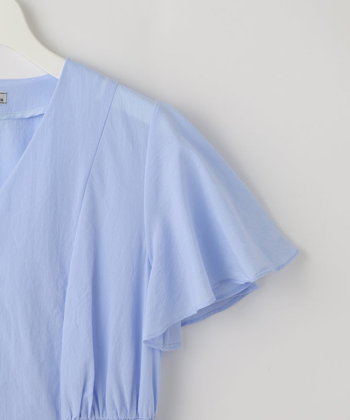 Waist-tie Ruffled Dress