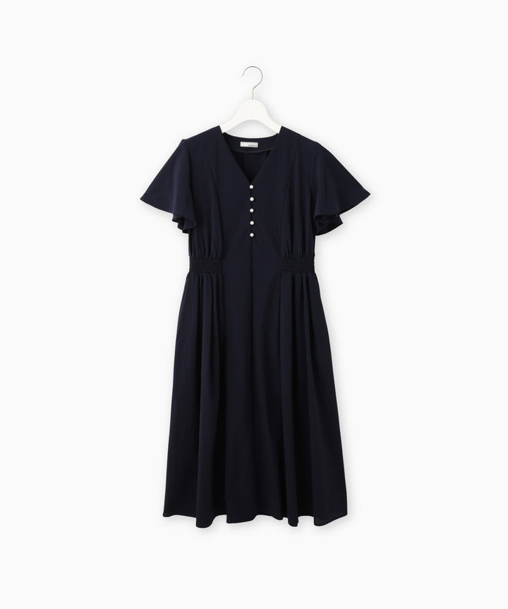 Waist-tie Ruffled Dress