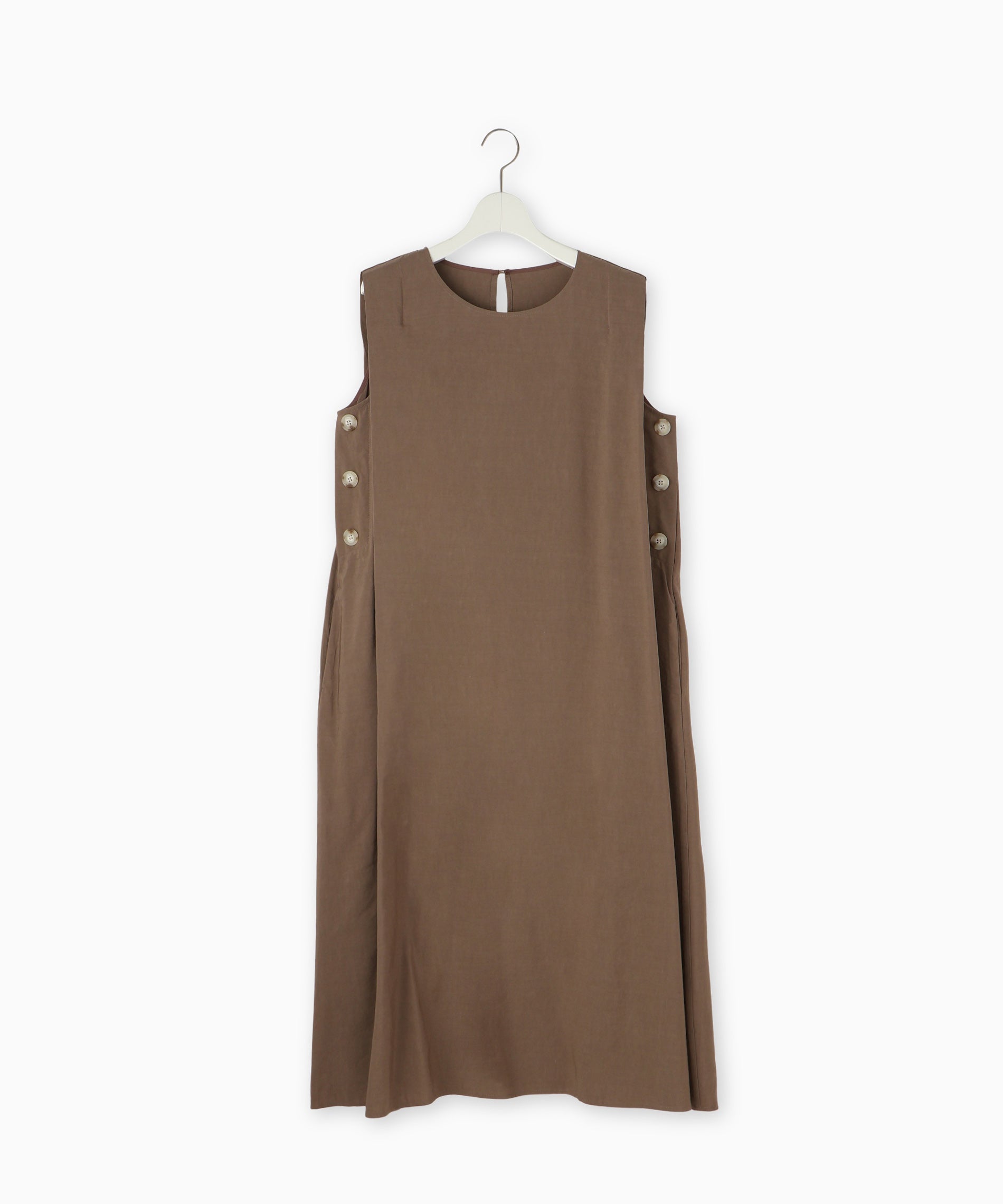 レーヨンリネンノースリーブワンピース – FACE SANS FARD