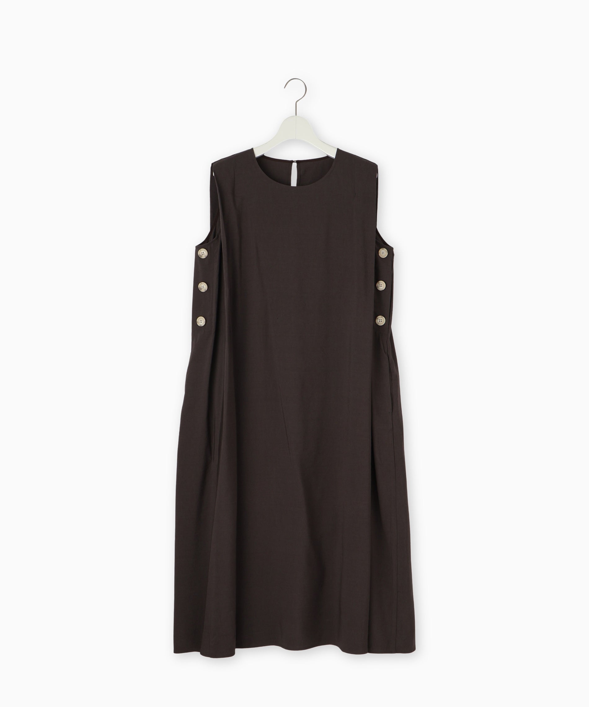 レーヨンリネンノースリーブワンピース – FACE SANS FARD