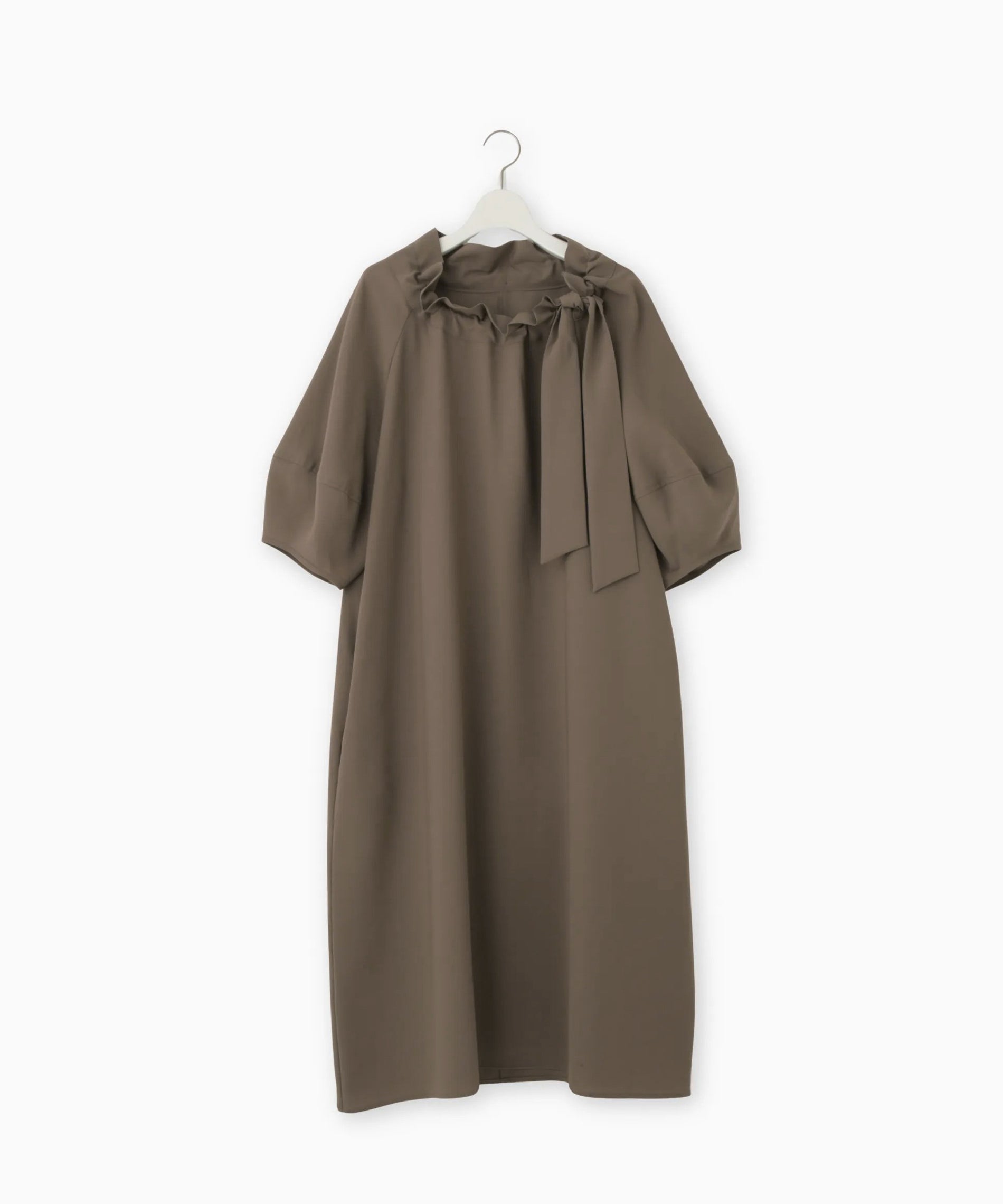 新品未使用　 BELLE ROBE　シアーリボンワンピース　BLACK　F ロジータ ROJITA レースリボンラッフルスリーブロングワンピース