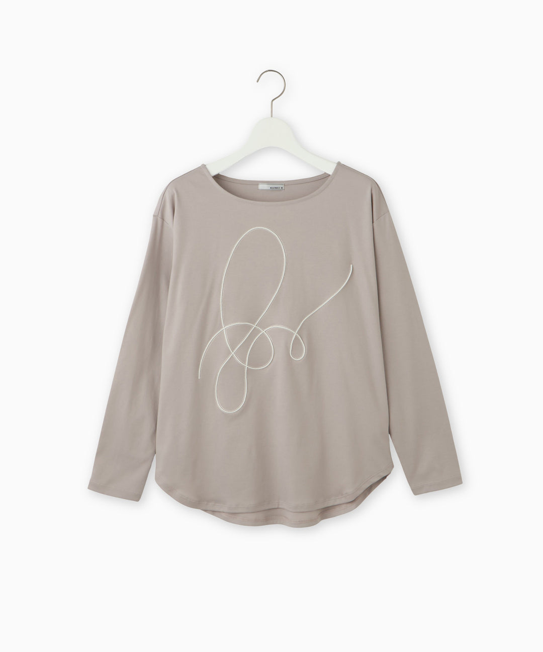 コード刺繍クルーネックトップス