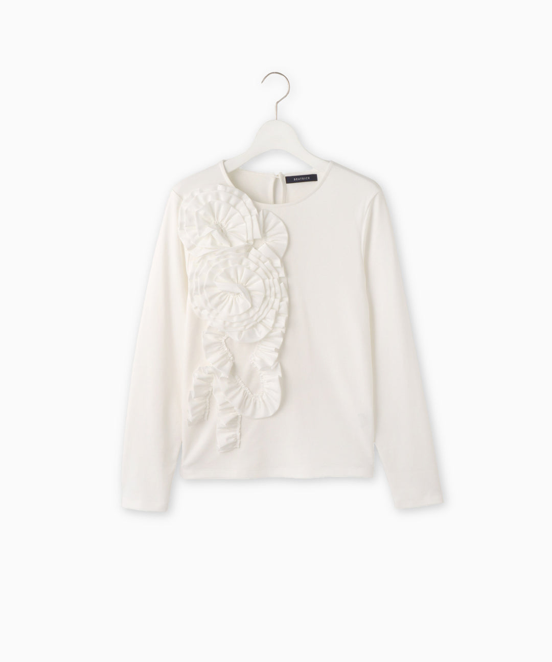 3Dフラワーモチーフプルオーバー