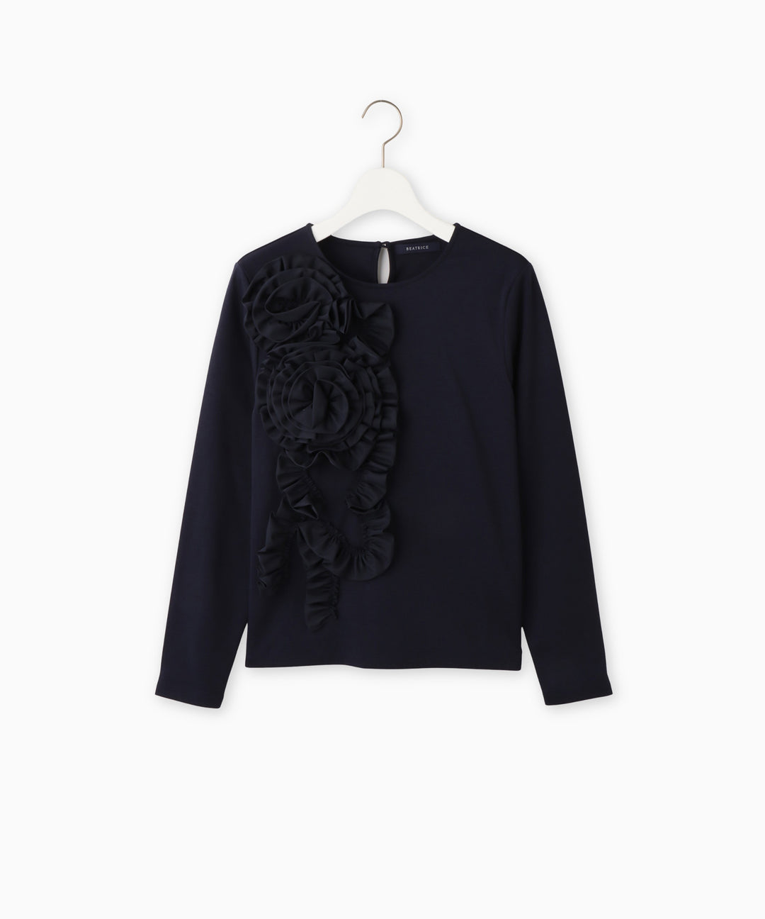 3Dフラワーモチーフプルオーバー