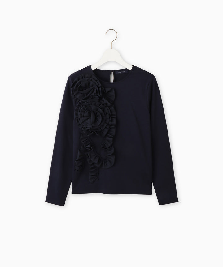 3Dフラワーモチーフプルオーバー