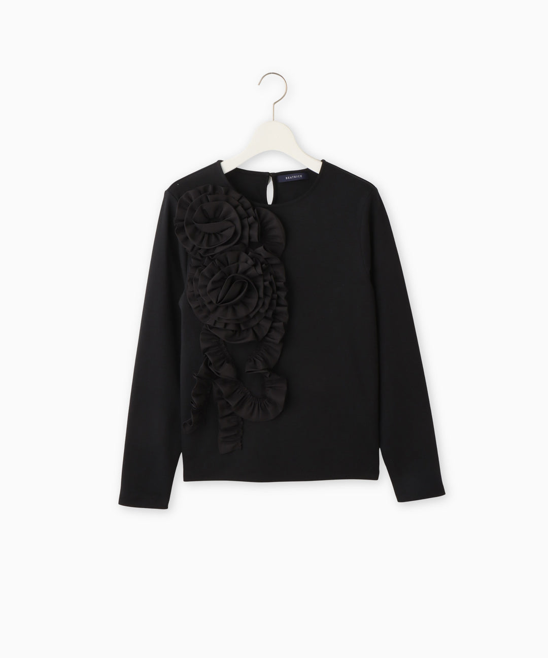 3Dフラワーモチーフプルオーバー