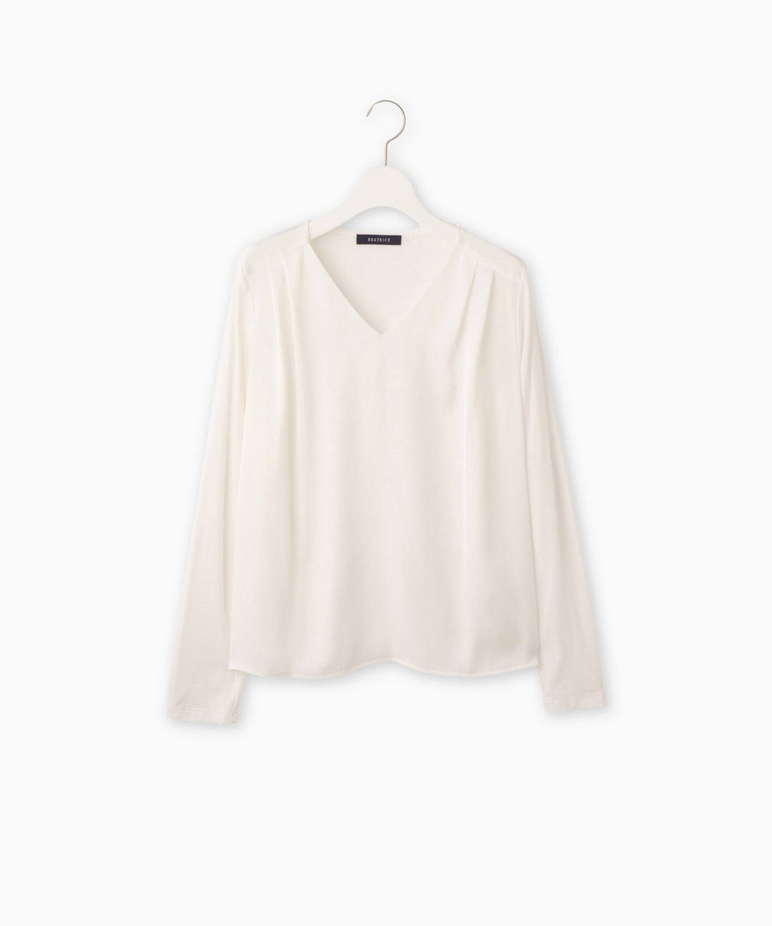 サテンVネックカットソー