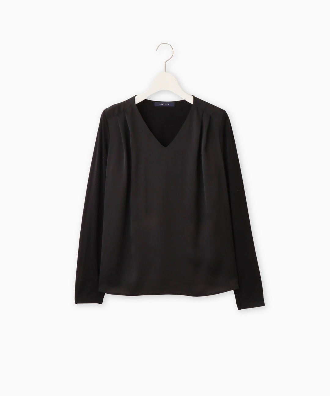 サテンVネックカットソー