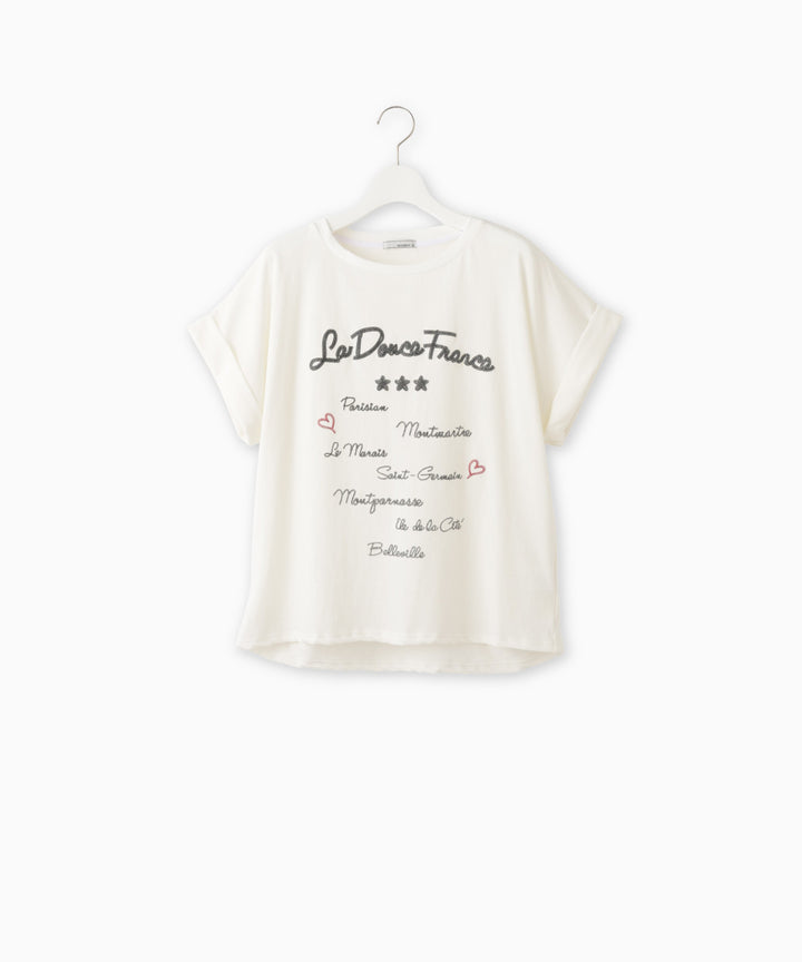 Rolled-up Cotton Jersey T-shirt