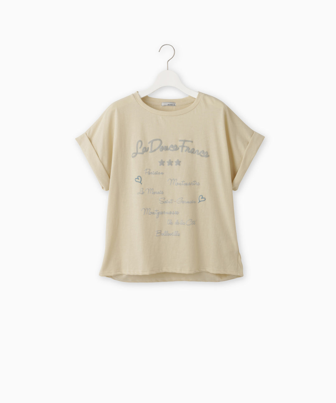 Rolled-up Cotton Jersey T-shirt