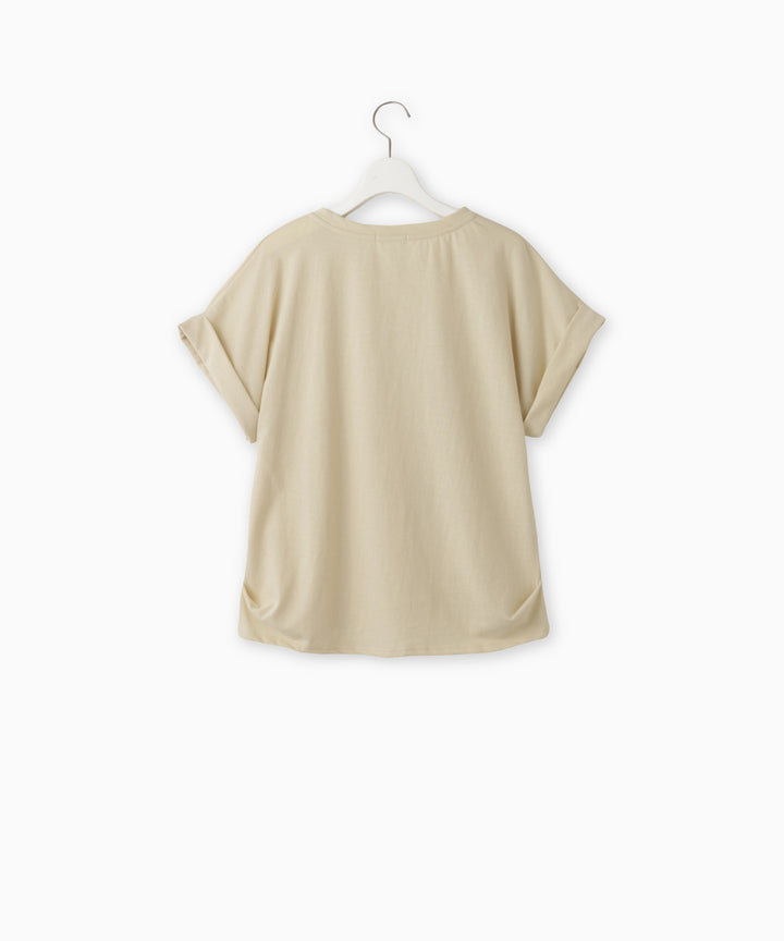 Rolled-up Cotton Jersey T-shirt