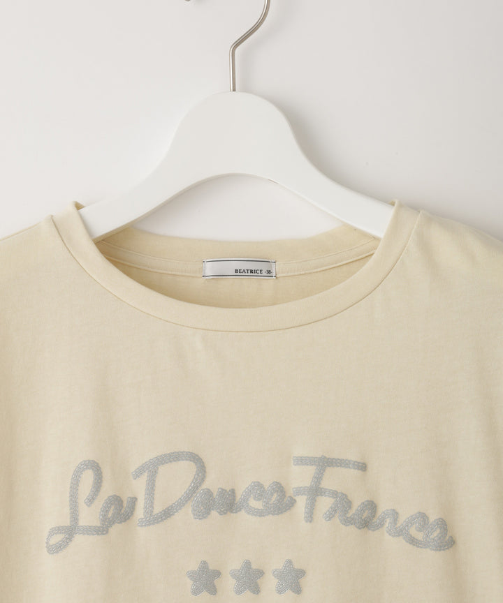 Rolled-up Cotton Jersey T-shirt