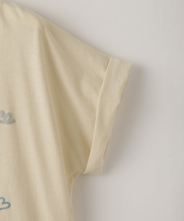 Rolled-up Cotton Jersey T-shirt