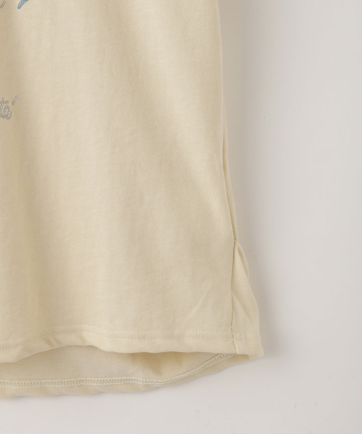 Rolled-up Cotton Jersey T-shirt