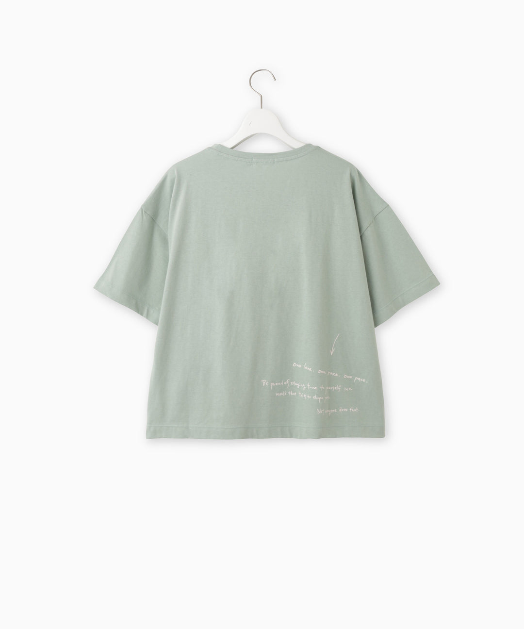 メッセージプリントコットン天竺Tシャツ