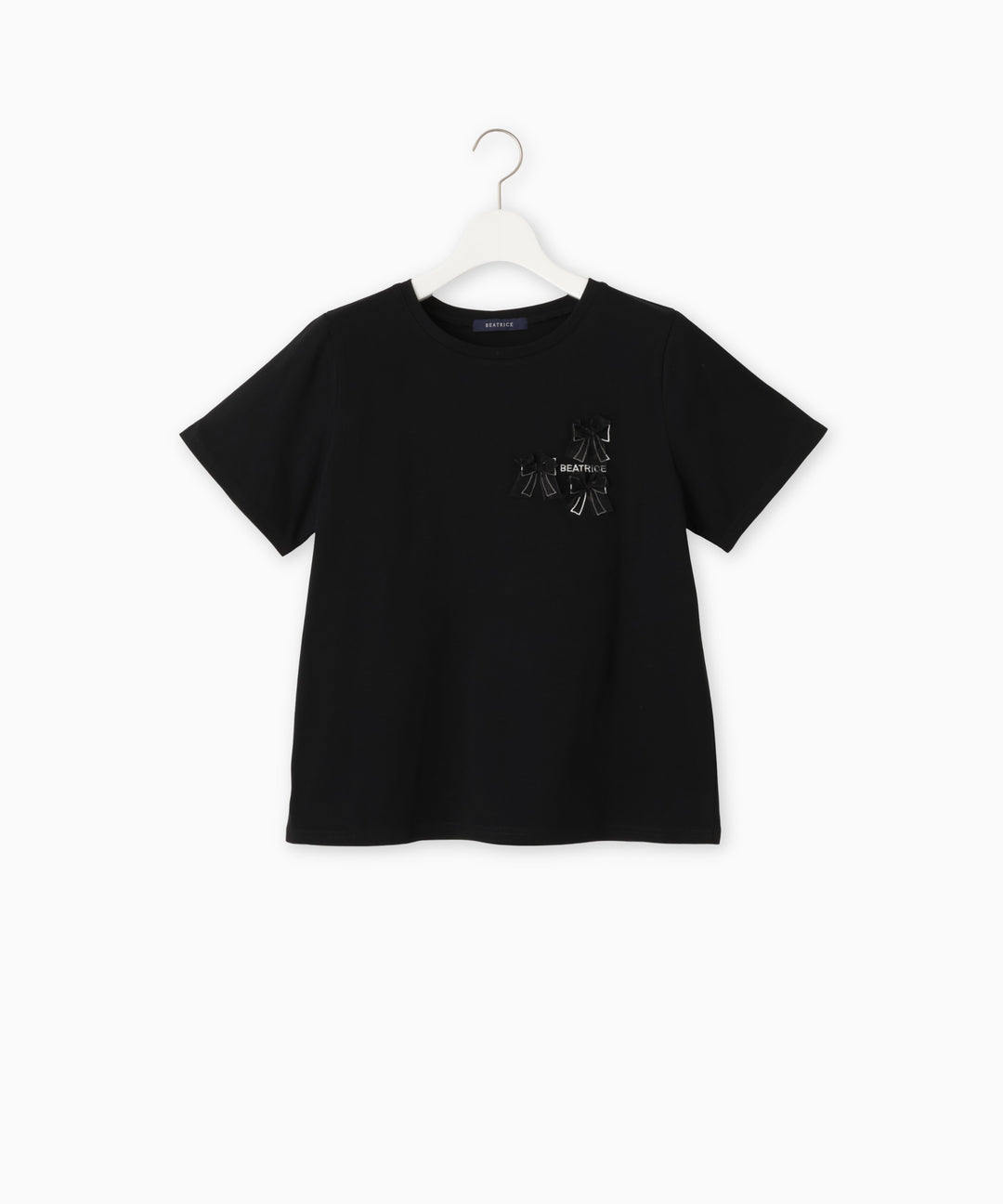 オーガンジーリボンコットンTシャツ