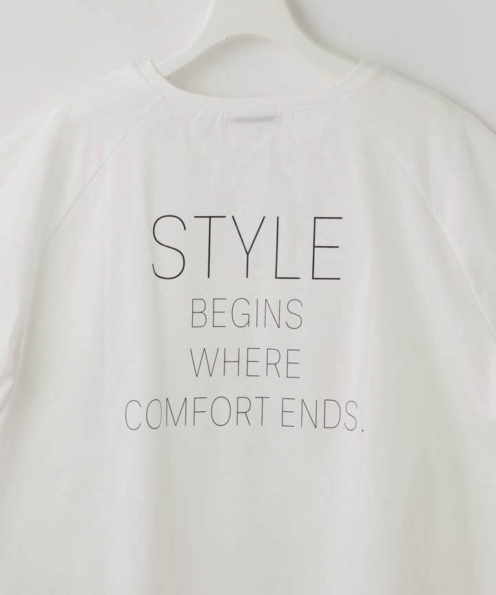 シルケット天竺メッセージプリントTシャツ