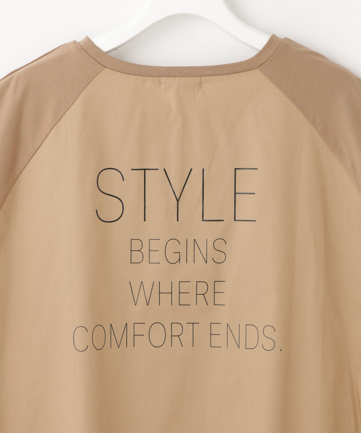 シルケット天竺メッセージプリントTシャツ