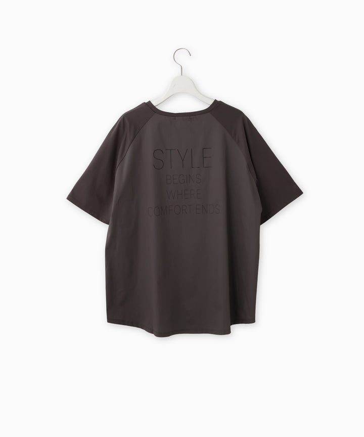 シルケット天竺メッセージプリントTシャツ