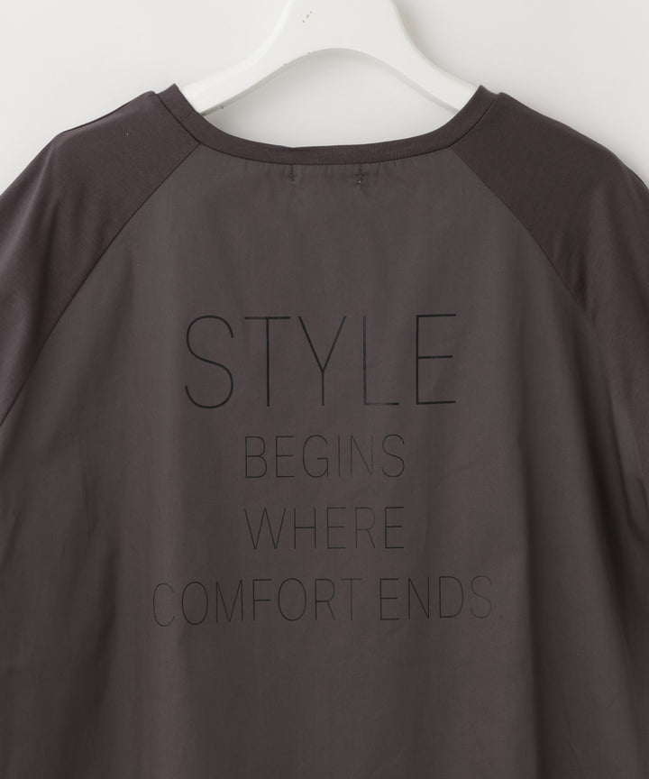 シルケット天竺メッセージプリントTシャツ