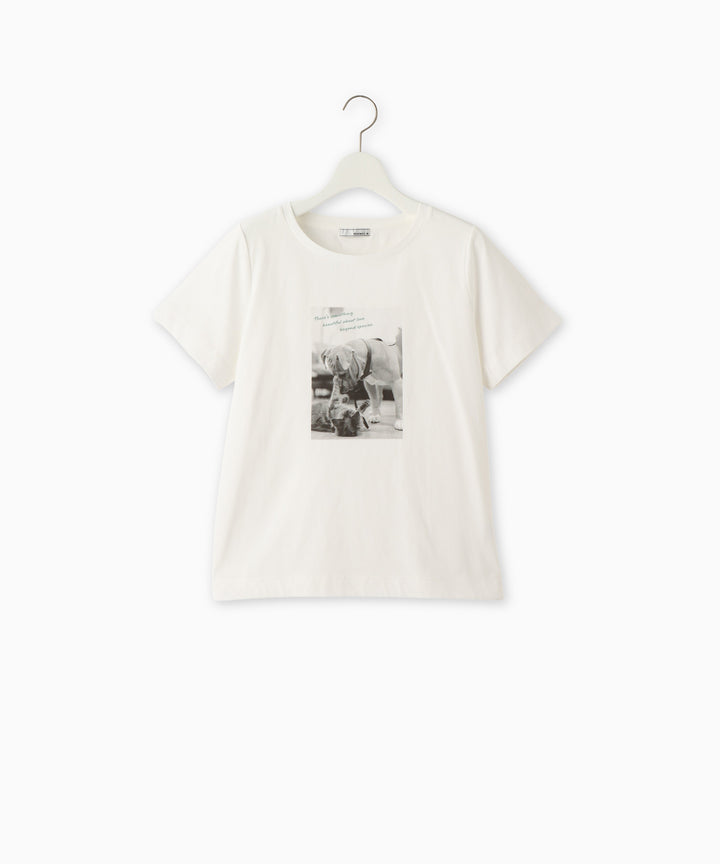 コットン天竺フォトプリントTシャツ